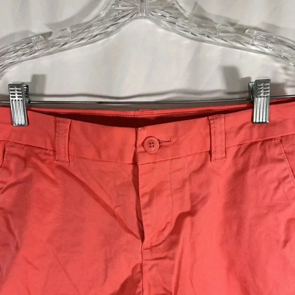 Magellan Chino Shorts Womens 2 Pink 3.5" Inseam Mid Rise Cotton Blend Button Zip - Picture 2 of 7